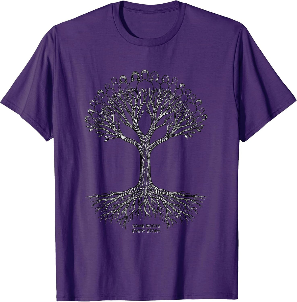 Men's Same Roots Every Story Family Reunion Matching Group Pride T-Shirt - Purple