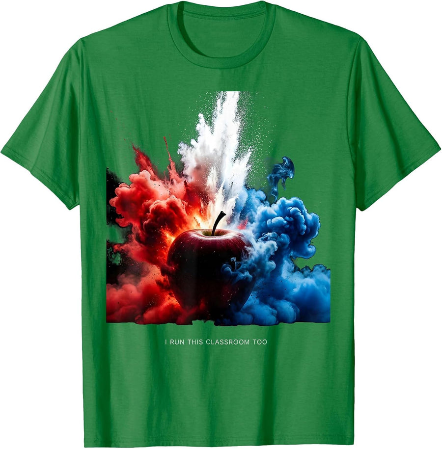 Men's I Run This Classroom Too Paraprofessional Design T-Shirt - Kelly Green
