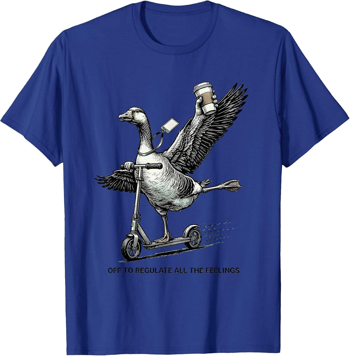 Off to Regulate All the Feelings Funny Mental Health T-Shirt - Royal Blue