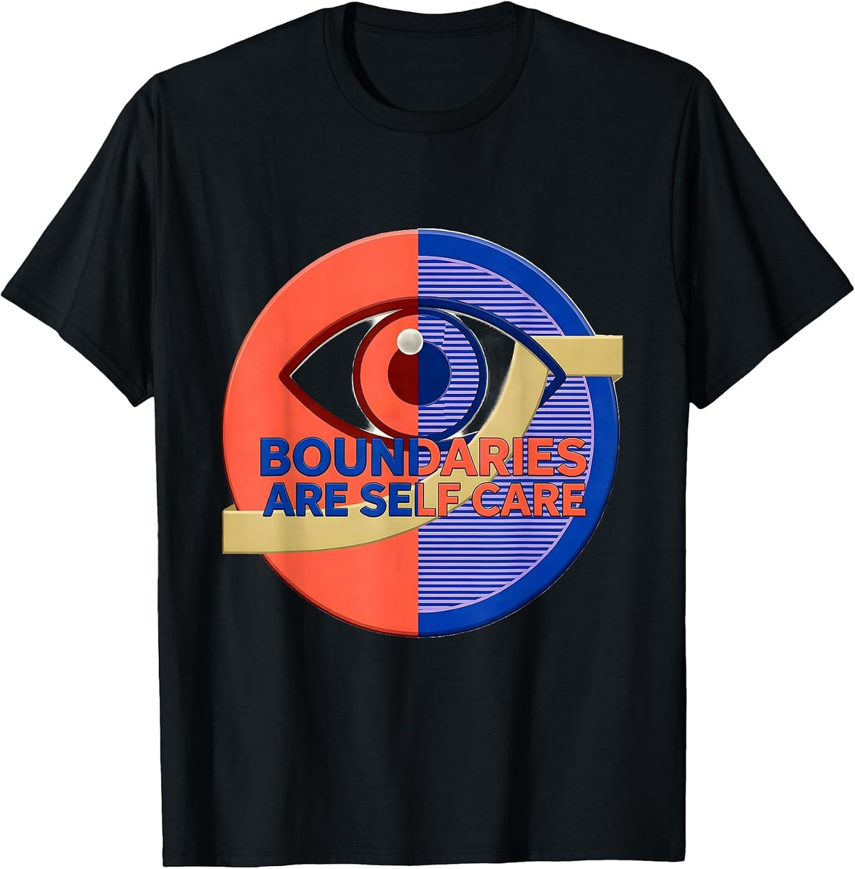 Men's Boundaries Are Self Care Mental Health Design T-Shirt - Black