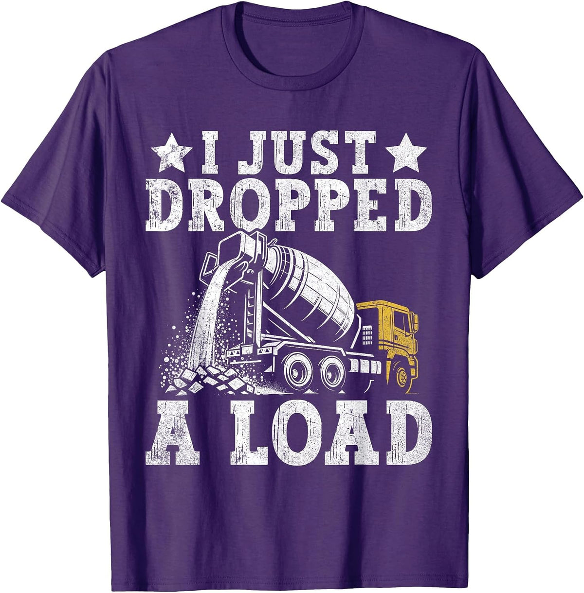 Concrete Cement Mixer Truck Driver Concrete Truck Driver T-Shirt - Purple