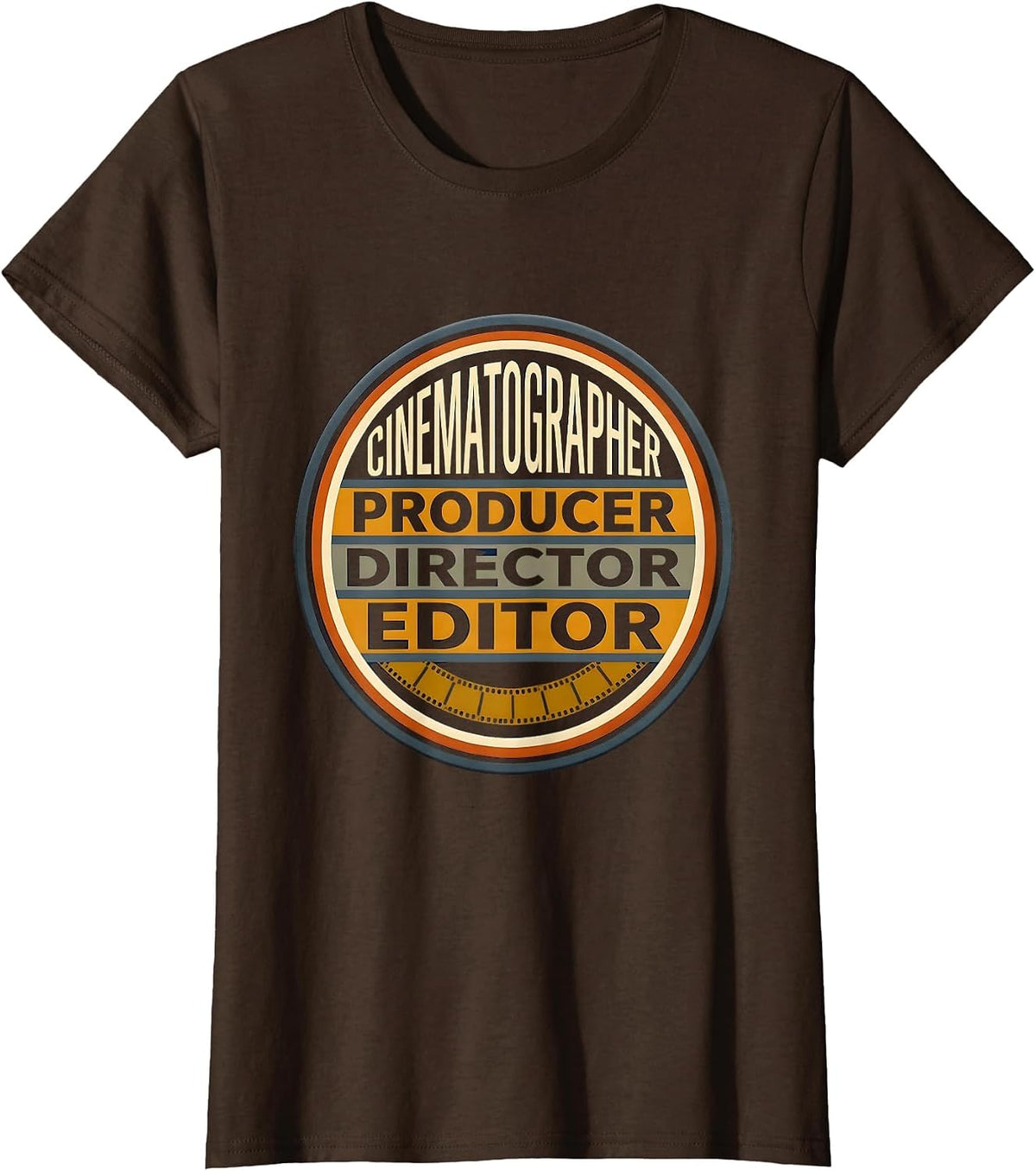 Women's Cinematographer Producer Director Editor Filmmaker T-Shirt - Brown
