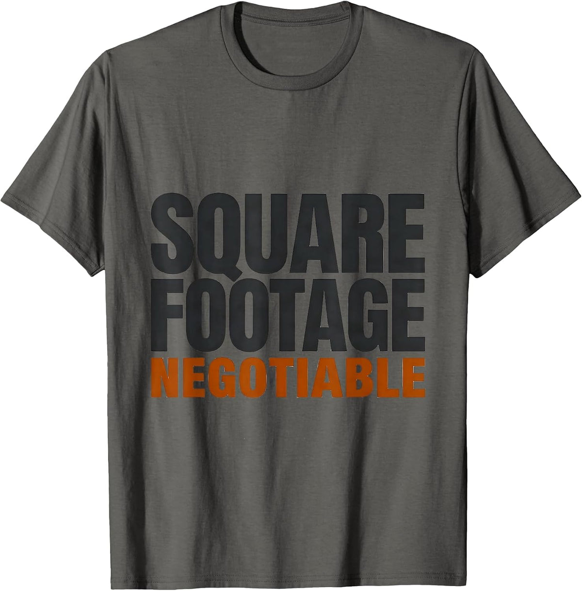 Square Footage: Negotiable Retro Van Life Nomads Van T-Shirt - Asphalt Grey