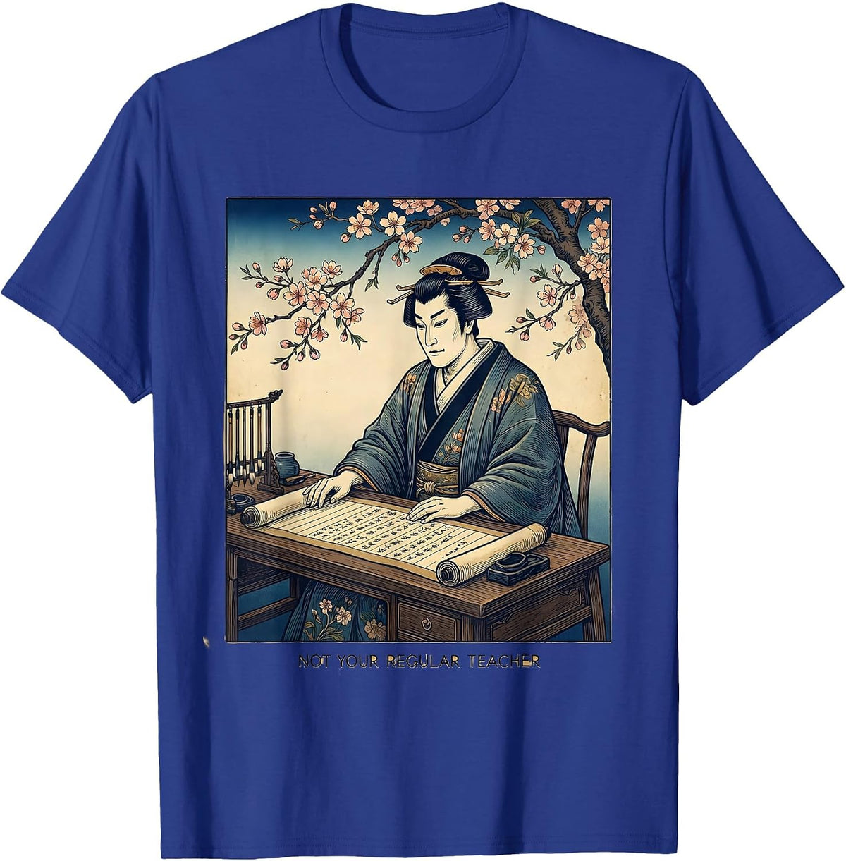Not Your Regular Teacher Substitute Teacher Design T-Shirt - Royal Blue
