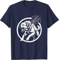 Rabid Dog Breaking Free Heavy Chain Graphic T-Shirt - Navy Blue