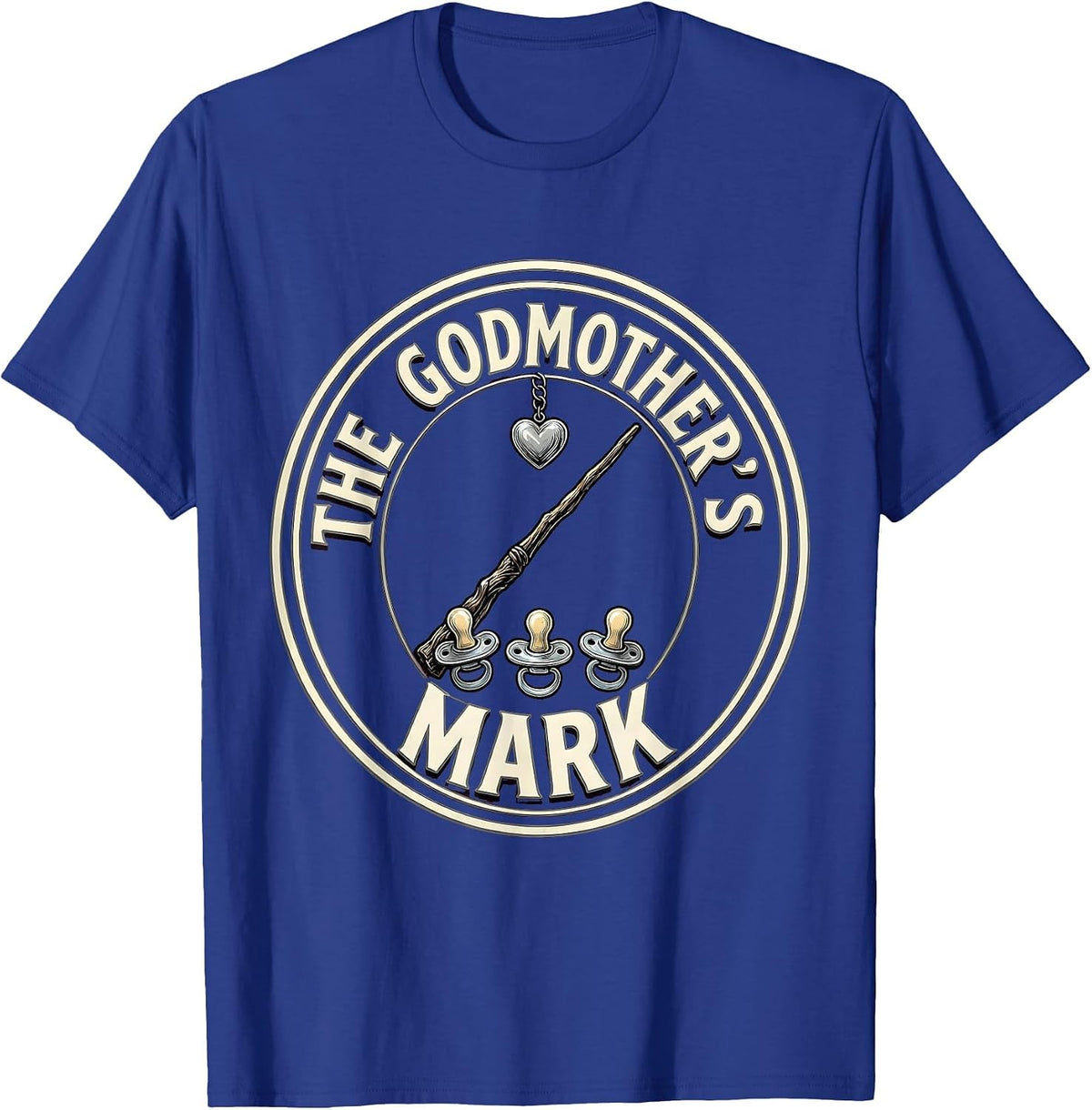 The Godmother's Mark Funny Pun Gift Godparent Godchild T-Shirt - Royal Blue