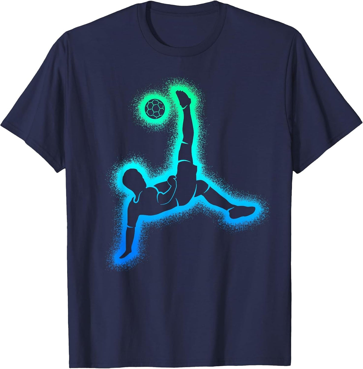 Soccer Player Game Kids Boys Men Soccer T-Shirt - Navy Blue
