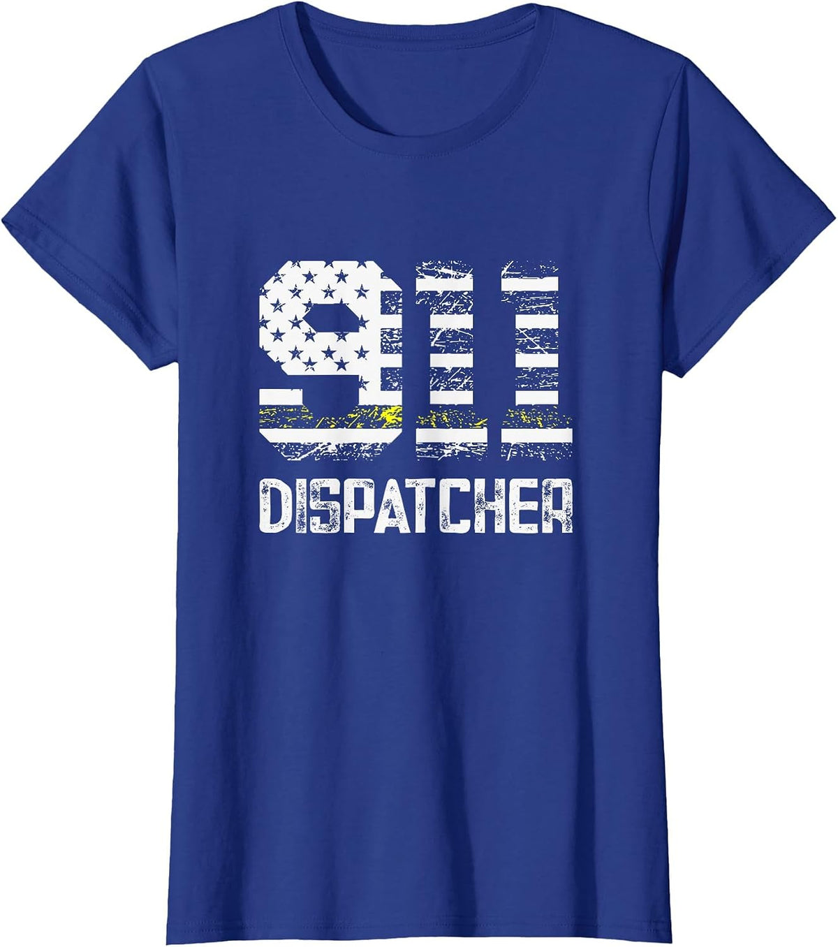 Fire Police Dispatcher 911 Emergency Services T-Shirt - Royal Blue