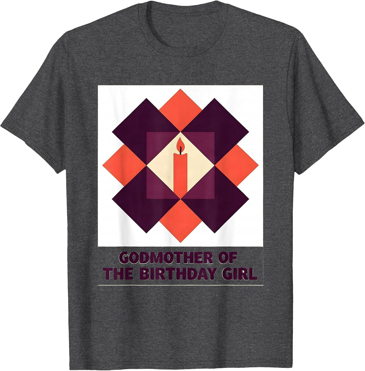 Men's Godmother Of The Birthday Girl Whimsical Family Pride T-Shirt - Dark Heather Grey