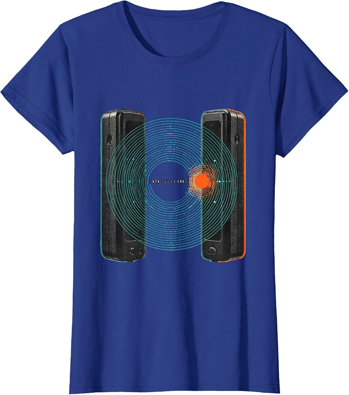 Women's QSO Far So Good Funny Ham Radio Operator Humor T-Shirt - Royal Blue