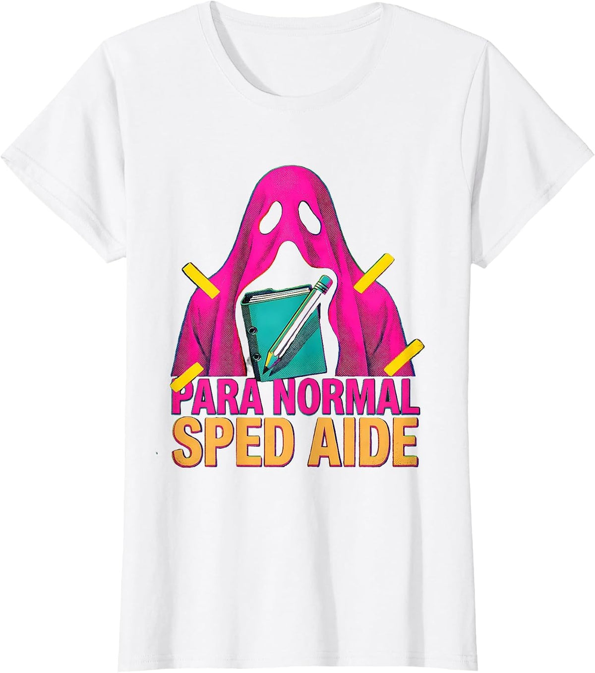 Para Normal SPED Aide Ghost Paraprofessional Halloween T-Shirt - White