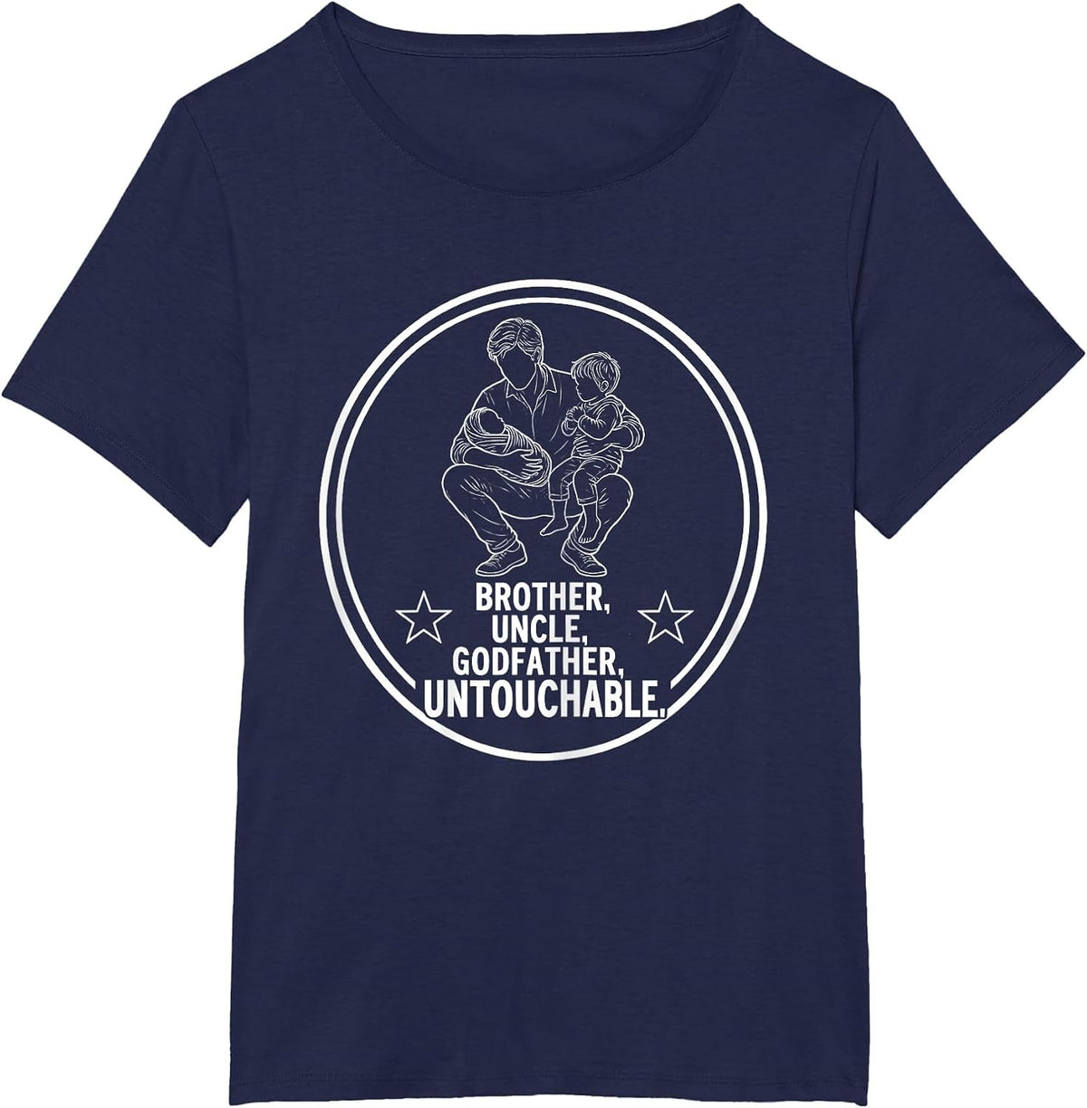 Women's Brother Uncle Godfather Untouchable Cool Uncle T-Shirt - Navy Blue
