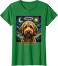 Women's Goldendoodle The Featured Portrait Whimsical Artistic Breed T-Shirt - Kelly Green