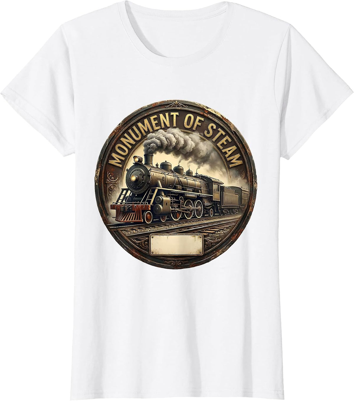 Women's Monument Of Steam Vintage Big Boy 4014 Steam Locomotive T-Shirt - White