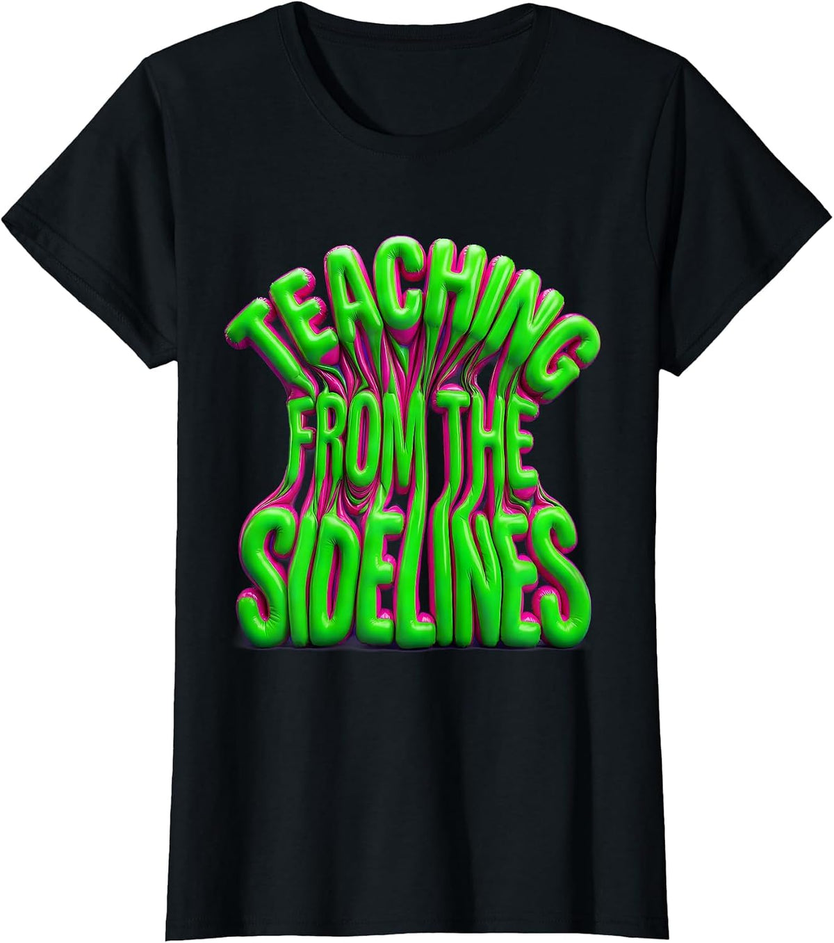 Women's Teaching From the Sidelines Paraprofessional Design T-Shirt - Black