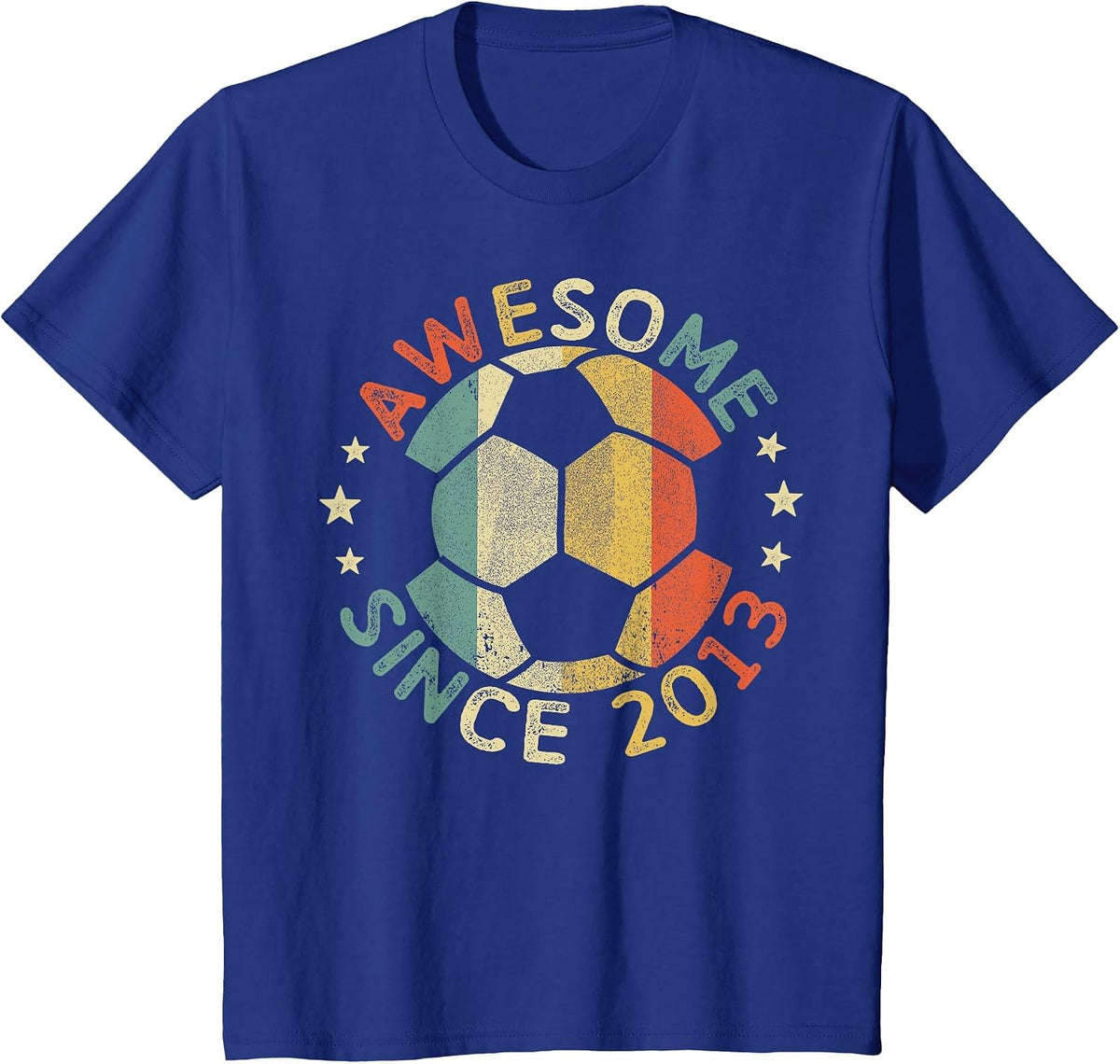 Awesome Since 2013 13th Birthday 13 Year Old Soccer Player T-Shirt - Royal Blue