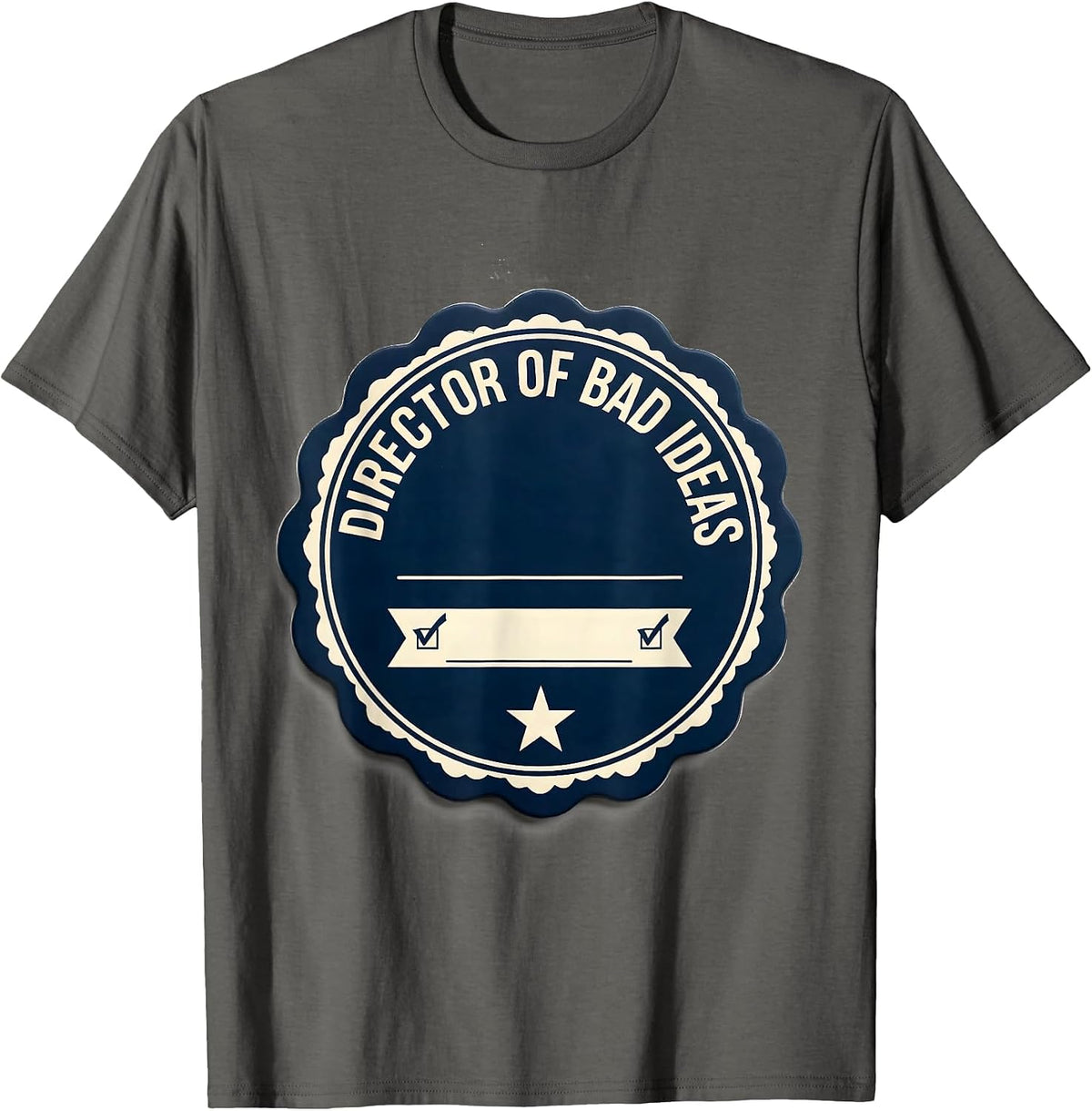 Men's Director Of Bad Ideas Funny Best Friend Matching Squad Humor T-Shirt - Asphalt Grey