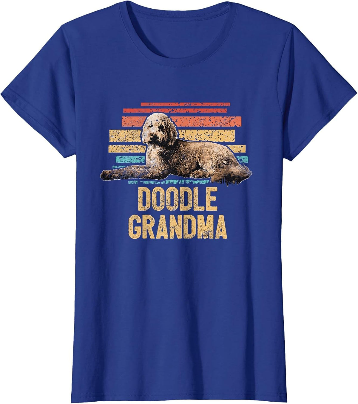 Retro Doodle Grandma Goldendoodle Dog Mom Cute Dog Lover T-Shirt - Royal Blue