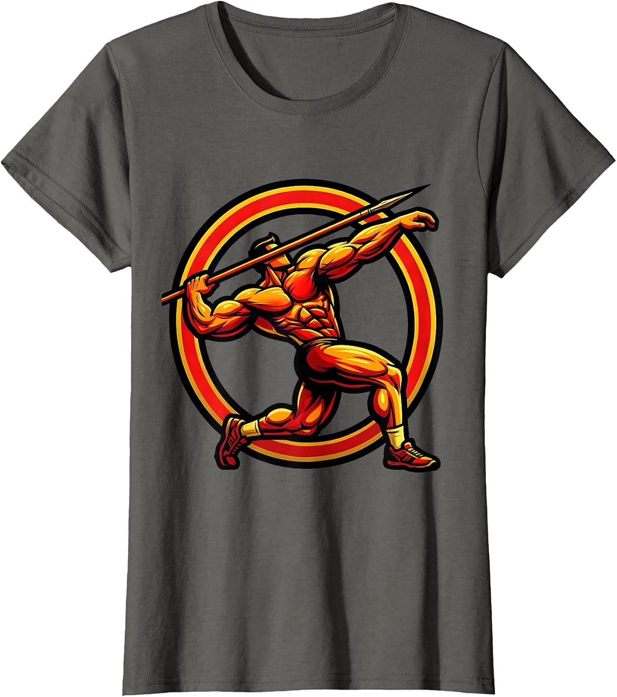 Women's Javelin Thrower Peak Release Athletic Graphic T-Shirt - Asphalt Grey