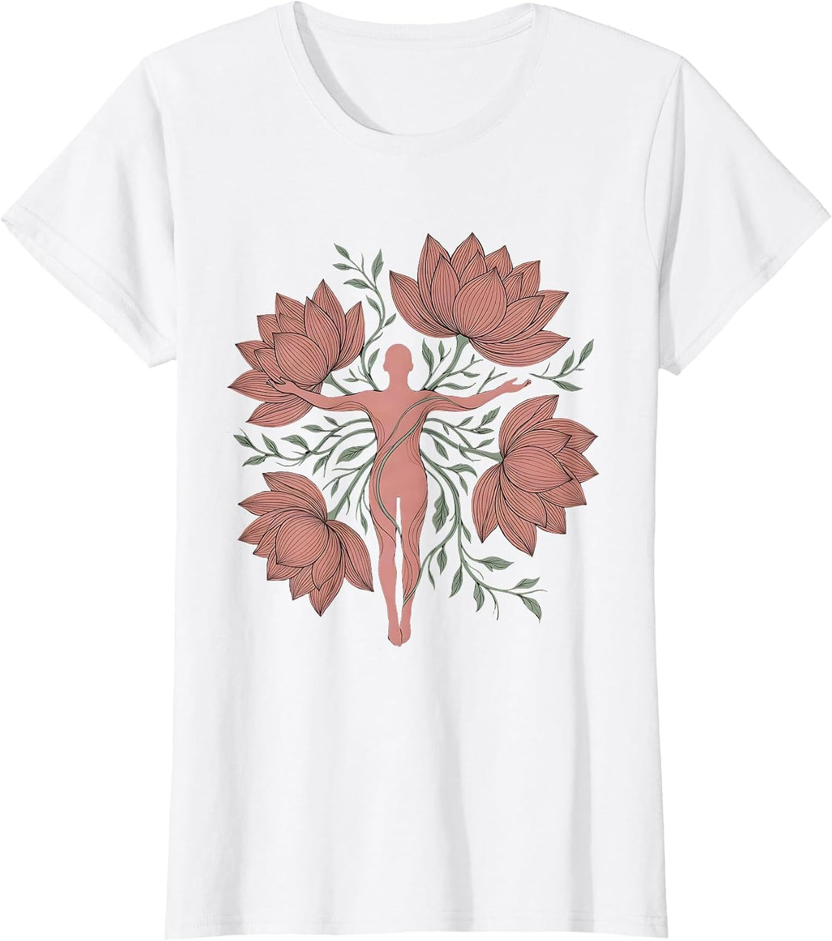 Floating in Stillness Mental Health Awareness Design T-Shirt - White