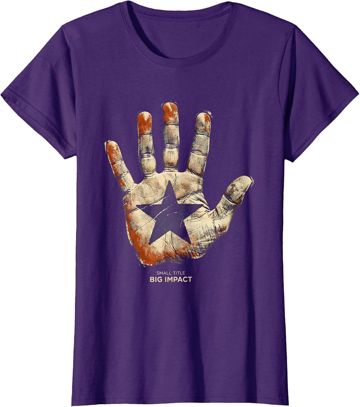 Women's Small Title Big Impact Paraprofessional Design T-Shirt - Purple
