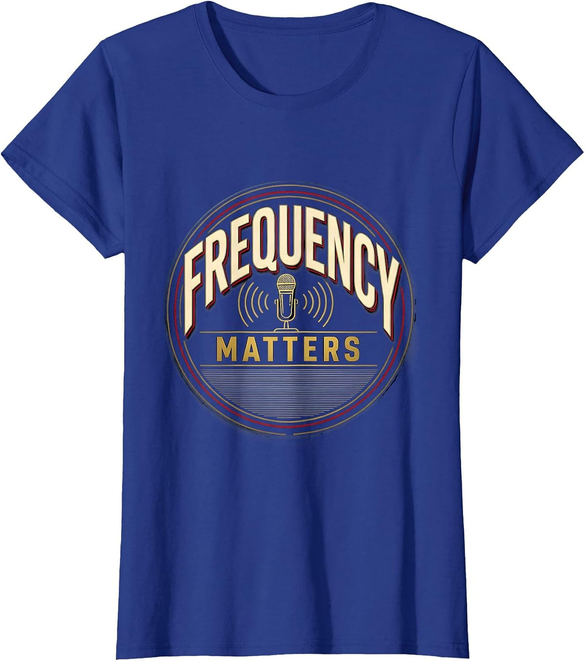 Women's Frequency Matters Funny Ham Radio Operator Hobbyist T-Shirt - Royal Blue