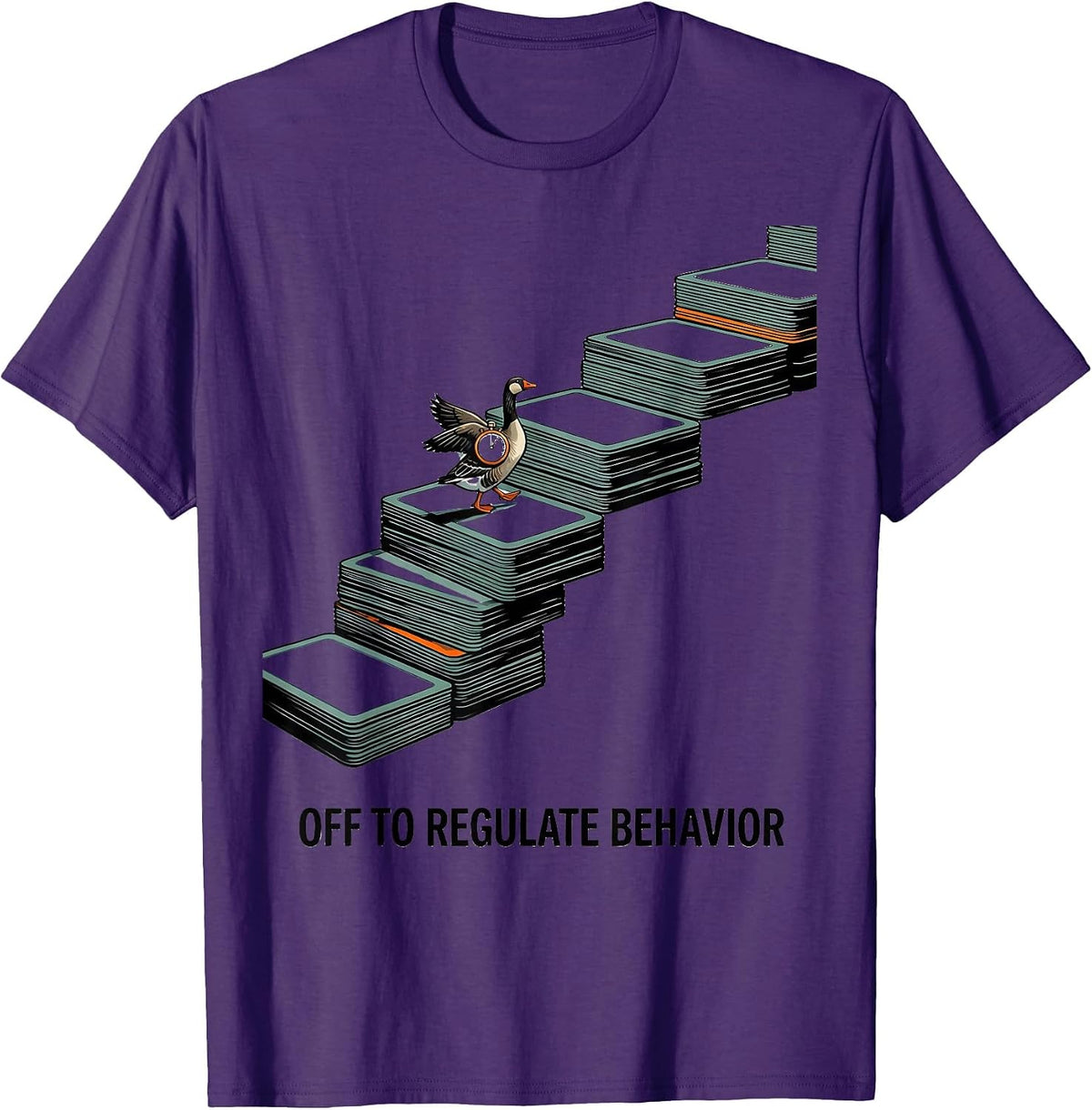 Men's Off To Regulate Behavior Funny Mental Health Counselor ABA T-Shirt - Purple