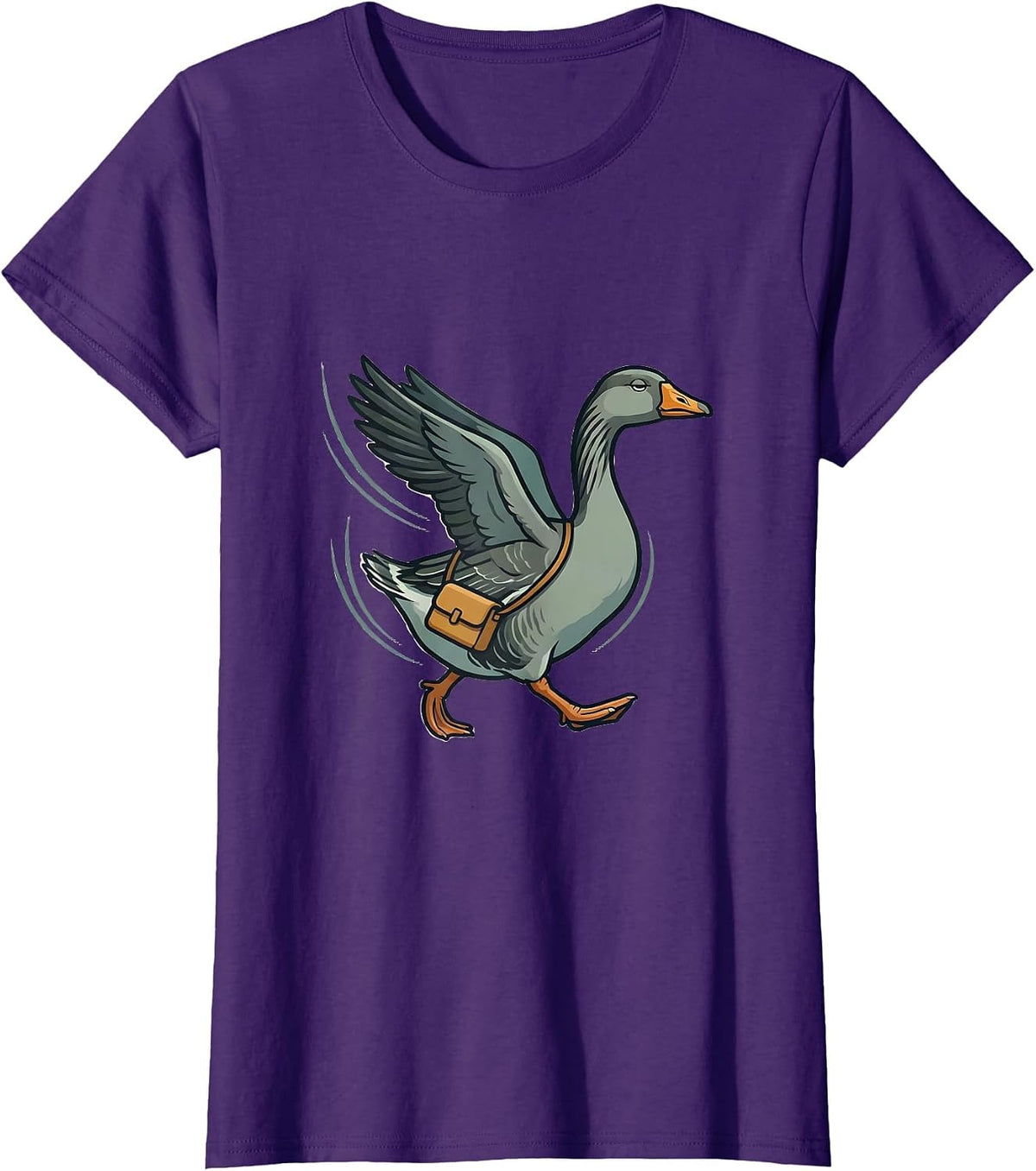Forward-Leaning Goose Mental Health Funny Counselor T-Shirt - Purple