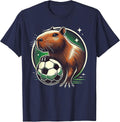 Soccer Capybara Capy Capybara Soccer Player T-Shirt - Navy Blue