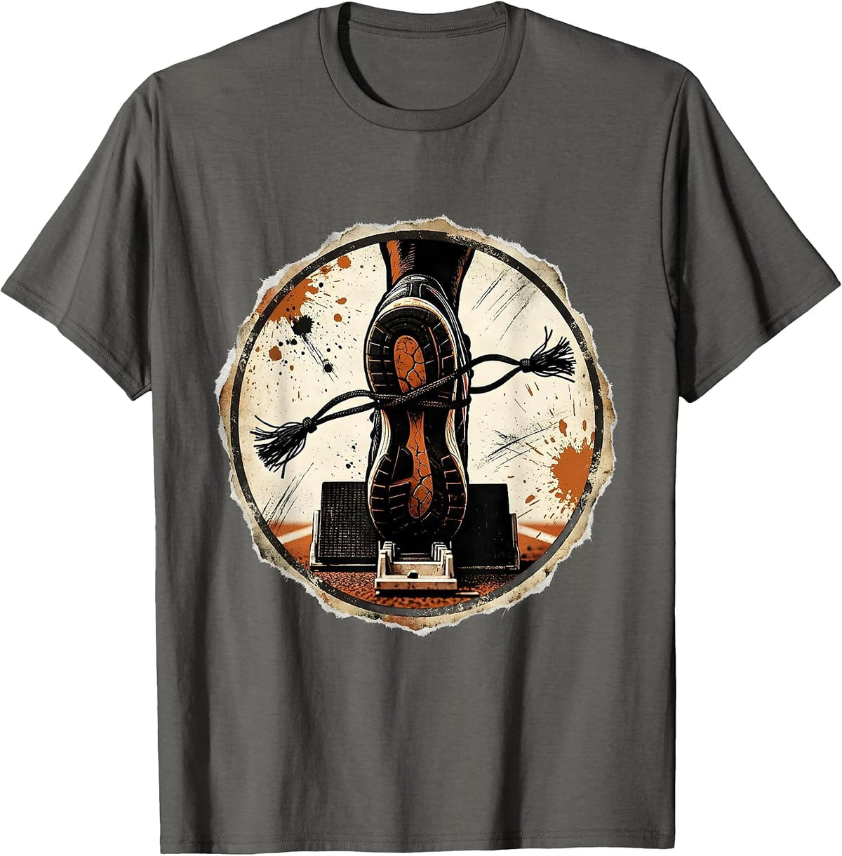 We Almost Always Almost Win Sprinter Snapped Lace T-Shirt - Asphalt Grey