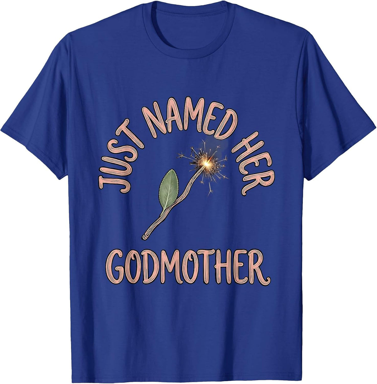 Just Named Her Godmother Boho Fairy Godmother Gift T-Shirt - Royal Blue