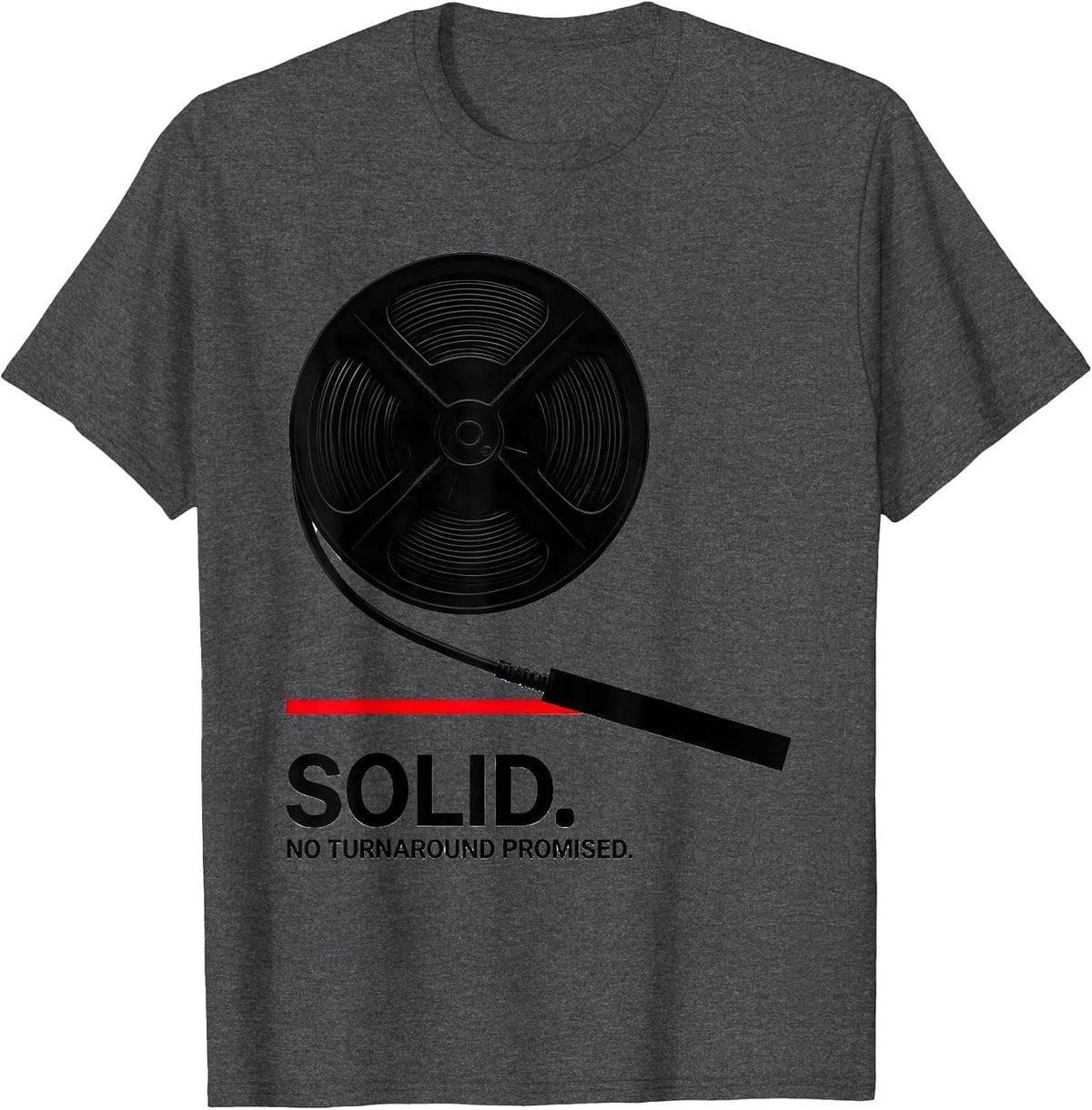 Solid. No Turnaround Promised Funny Car Guy Garage T-Shirt - Dark Heather Grey