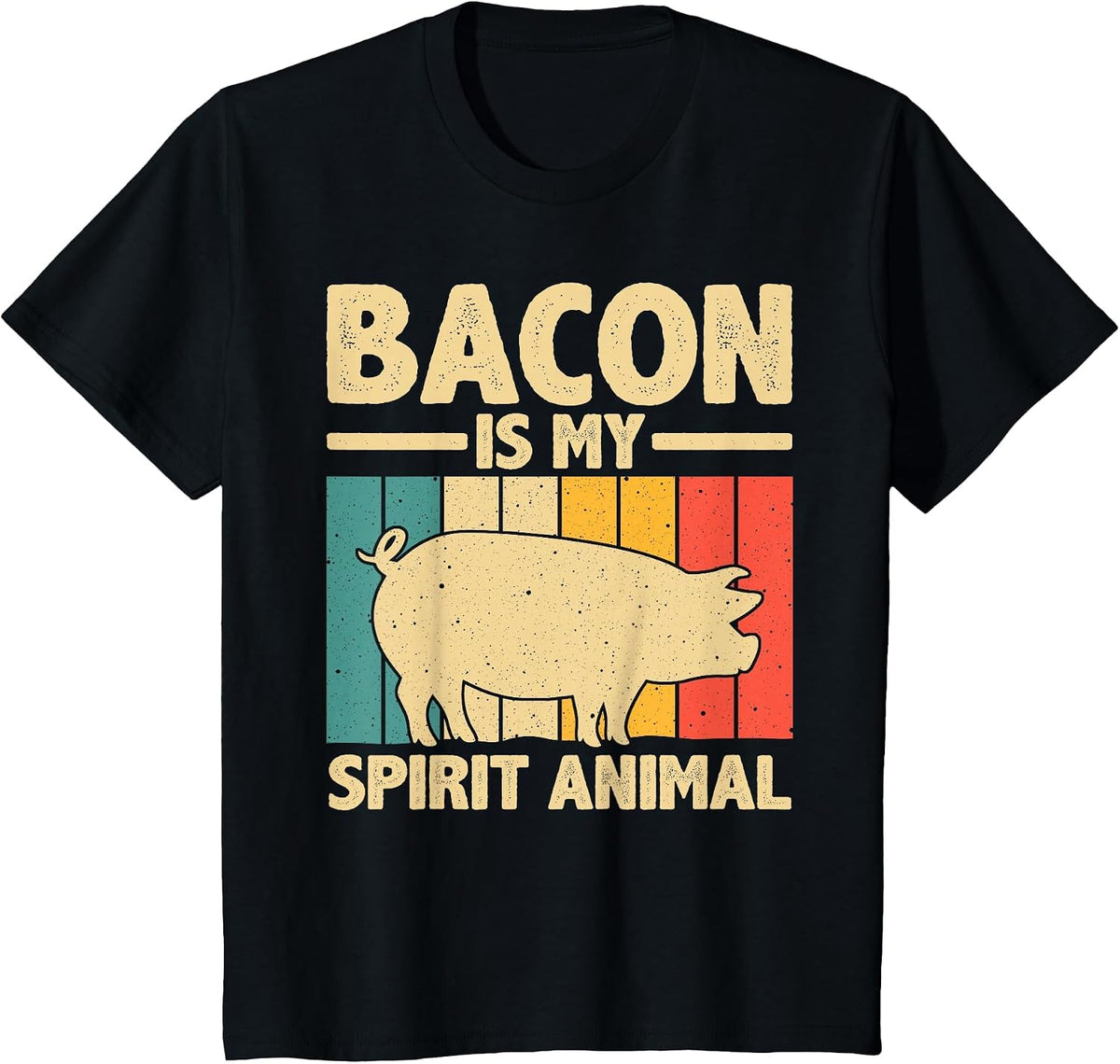 Cool Bacon Design for Men Women Kids Bacon Pig Pork Lover T-Shirt - Black