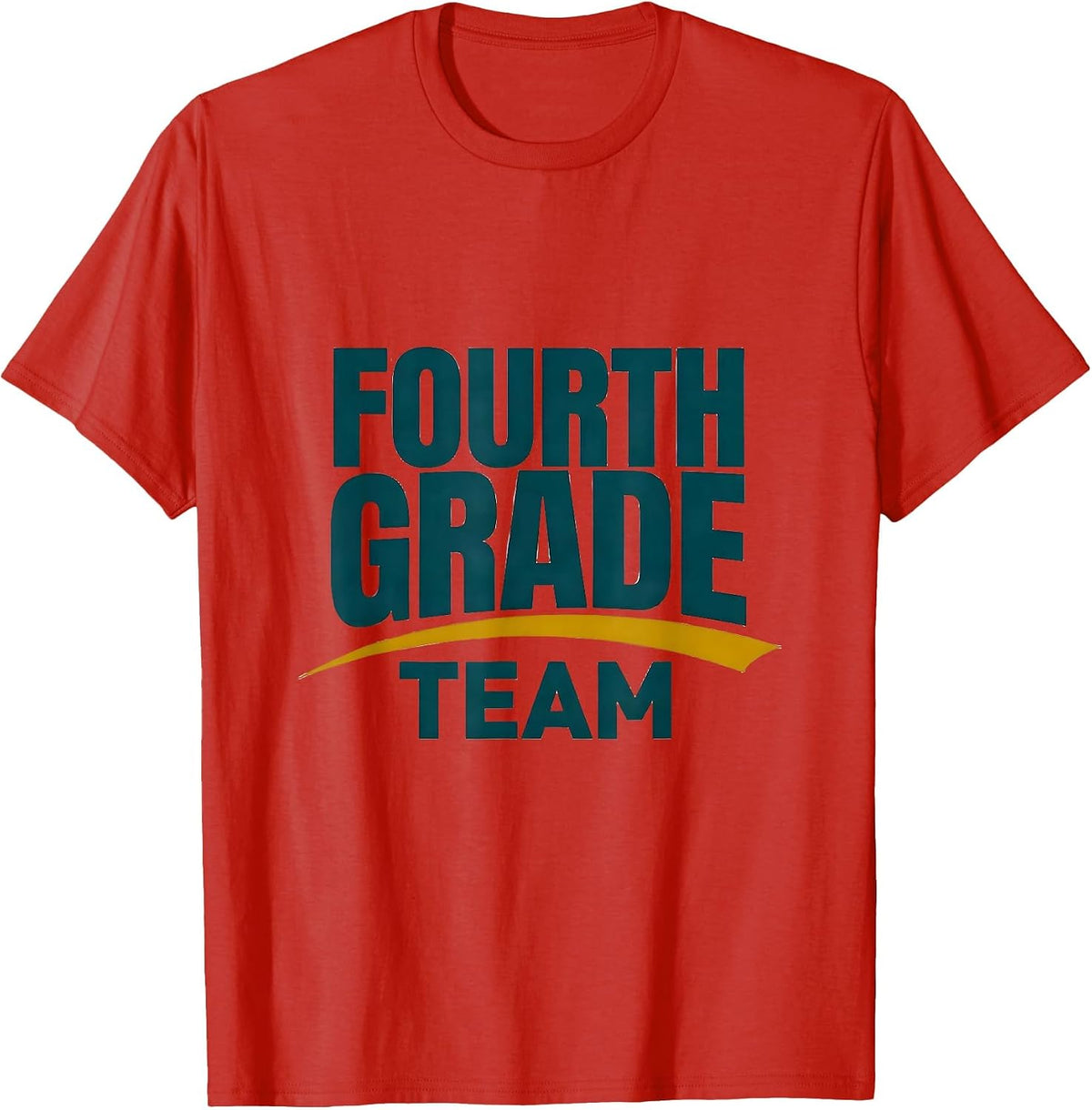 Men's Fourth Grade Team Cute Vintage Graphic Fourth Grade Teacher T-Shirt - Red