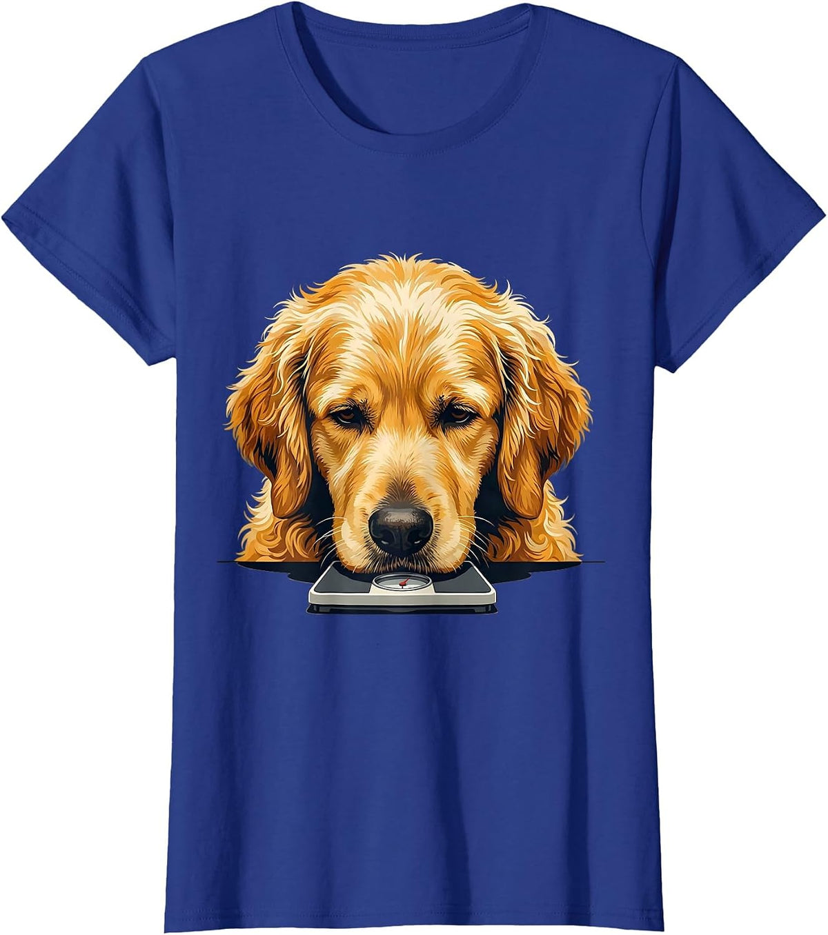 Women's Goldendoodle Head-on Calm Doodle Owner Humor T-Shirt - Royal Blue