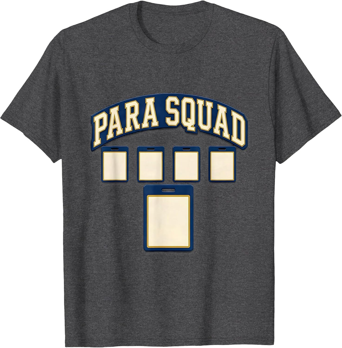 Men's Para Squad Sports Paraprofessional Paraeducator Teacher T-Shirt - Dark Heather Grey