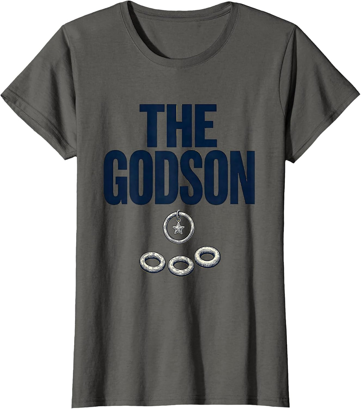 Women's The Godson Funny Godchild Godmother Gift Baby Shower T-Shirt - Asphalt Grey