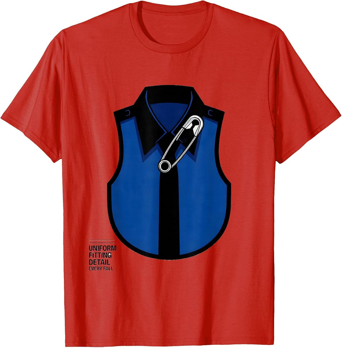Men's Uniform Fitting Detail Every Fall Funny Band Mom Humor T-Shirt - Red