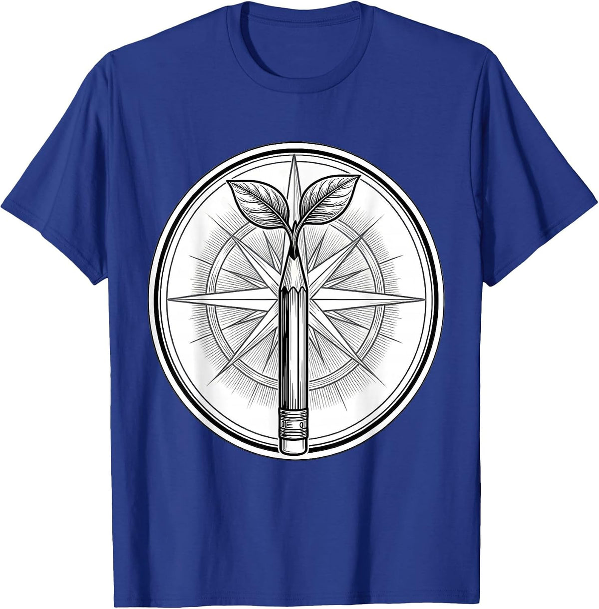 Paraprofessional Pencil Plant Growth Graphic T-Shirt - Royal Blue