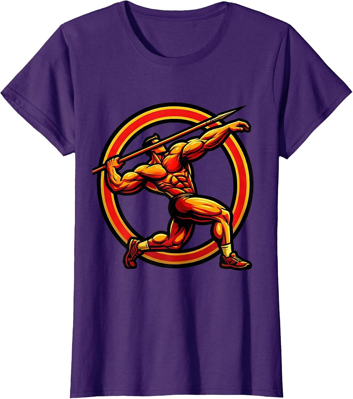Women's Javelin Thrower Peak Release Athletic Graphic T-Shirt - Purple