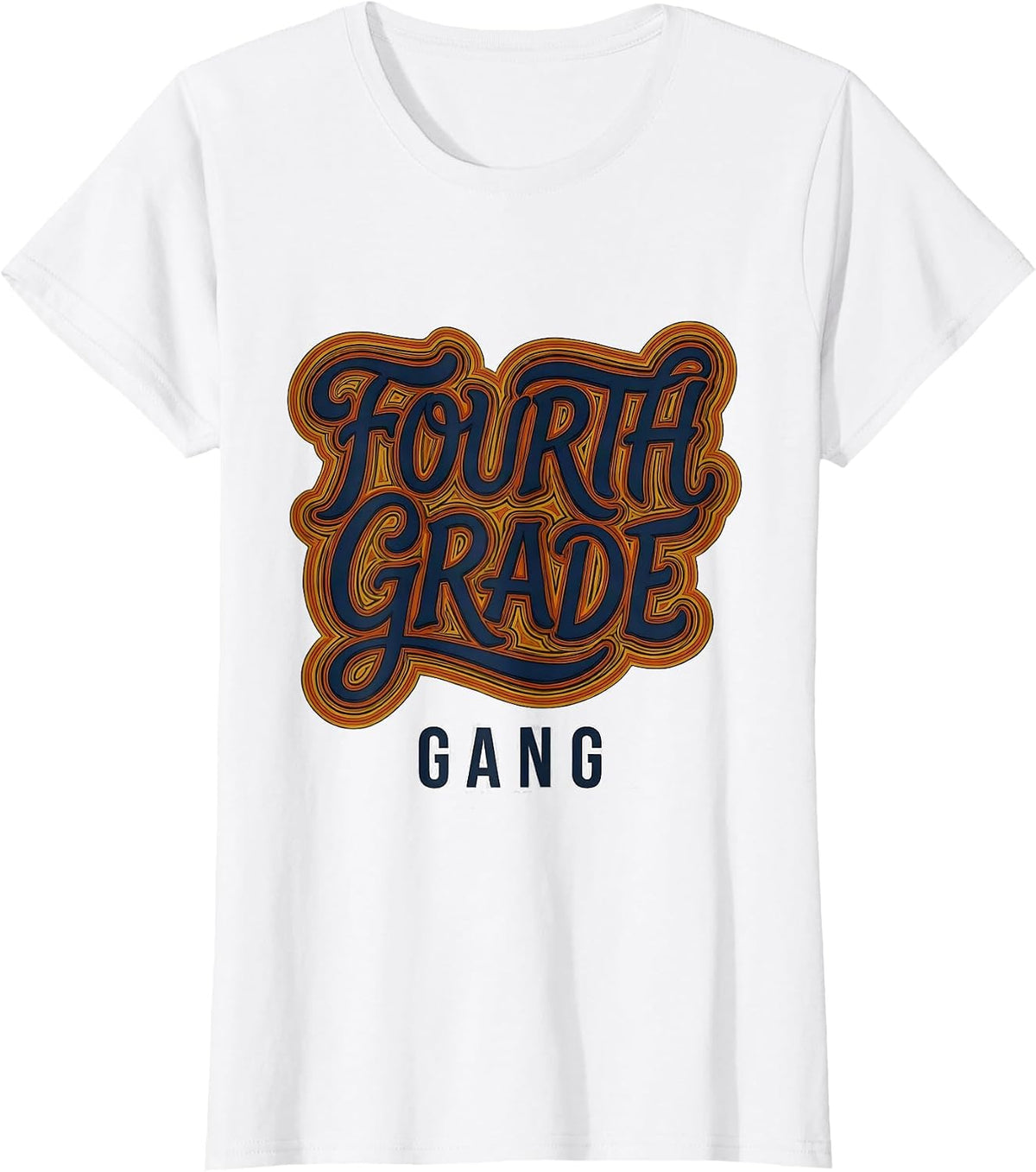 Fourth Grade Gang Retro Teacher Student Back To School T-Shirt - White
