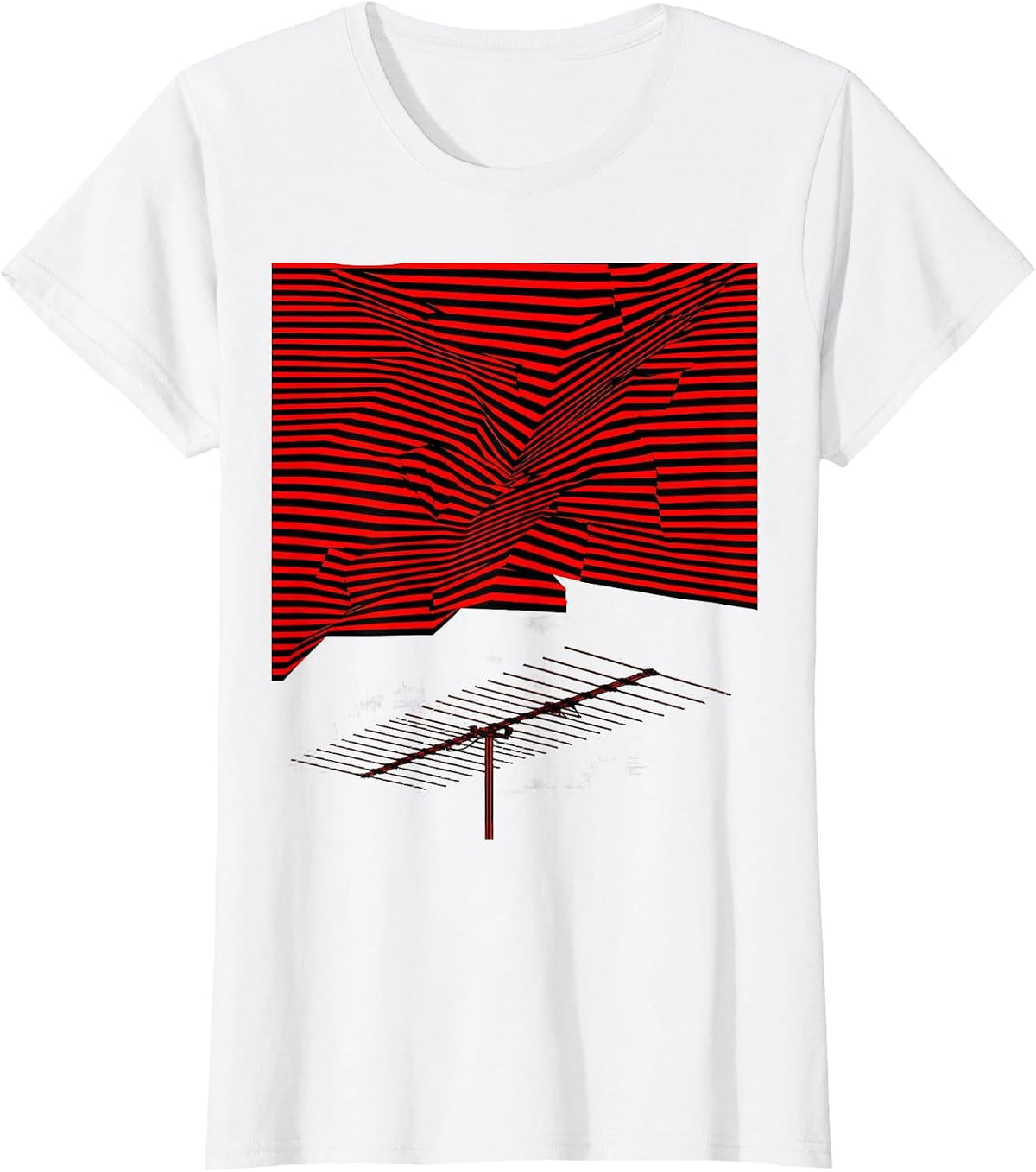 Chaotic Stripe Ham Radio Operator Hobbyist Humor T-Shirt - White