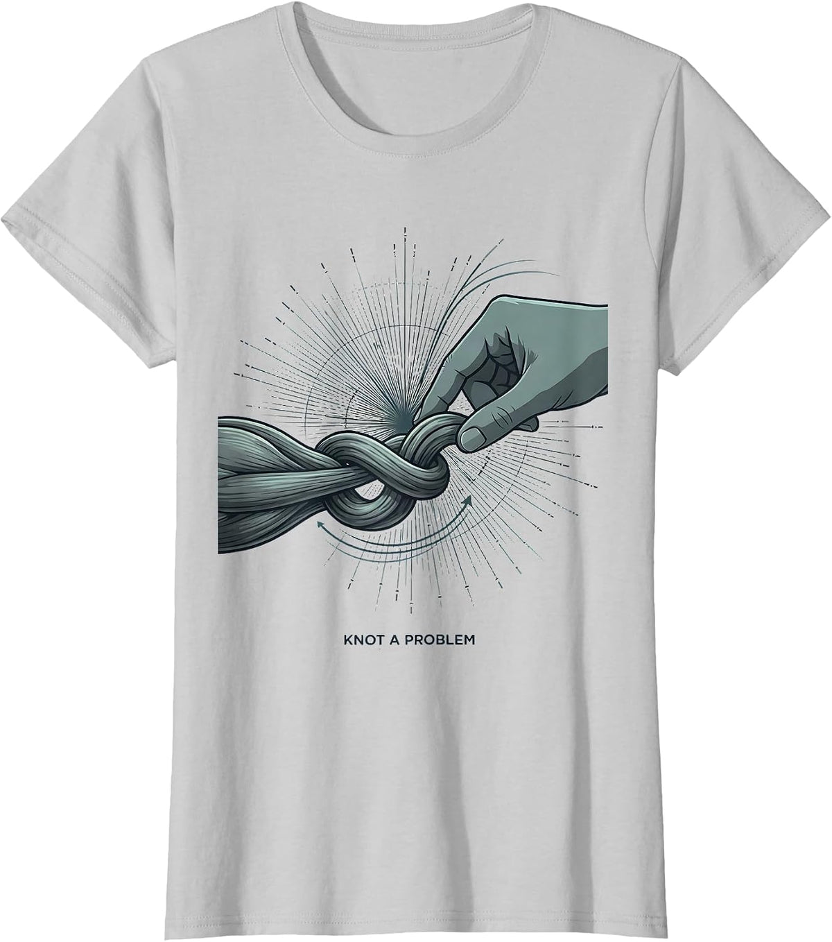 Knot A Problem Funny Therapy Humor Therapist Gift T-Shirt - Silver Grey