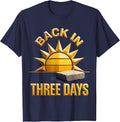 Back In Three Days Resurrection Faith Design T-Shirt - Navy Blue