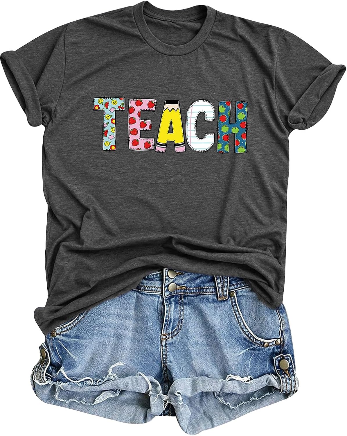 Teacher Shirts for Women Happy First Day of School Shirts Teacher Tshirts - Darkgreya