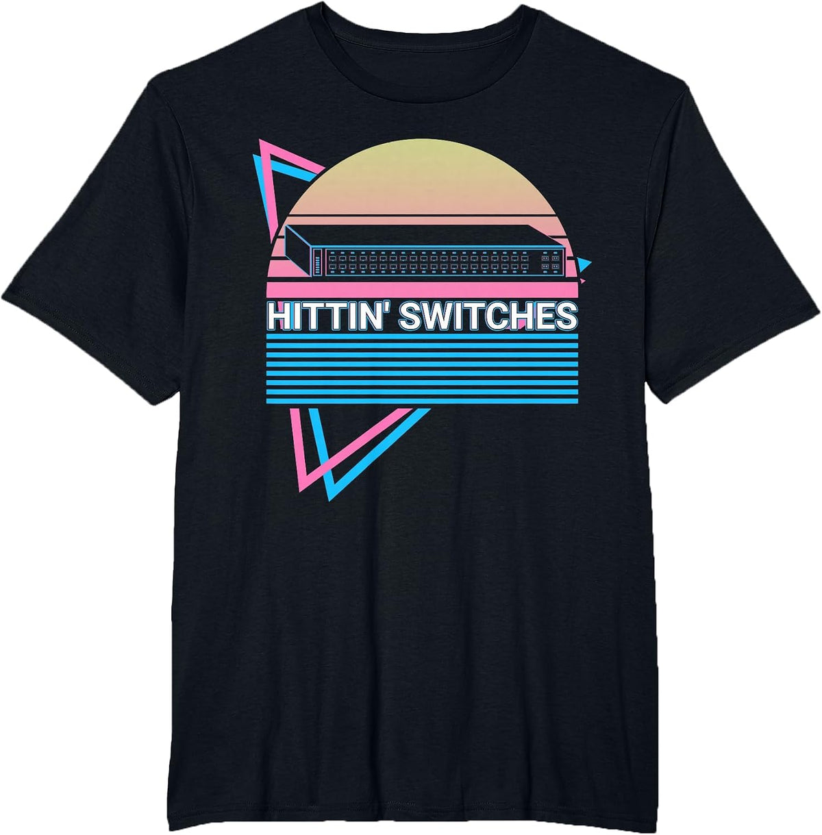 Network Engineering Retro Hittin' Switches T-Shirt - Black