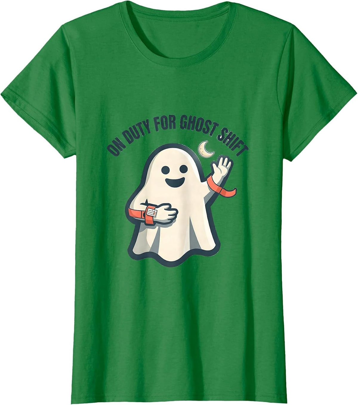 Women's On Duty For Ghost Shift Funny SPED Paraprofessional T-Shirt - Kelly Green