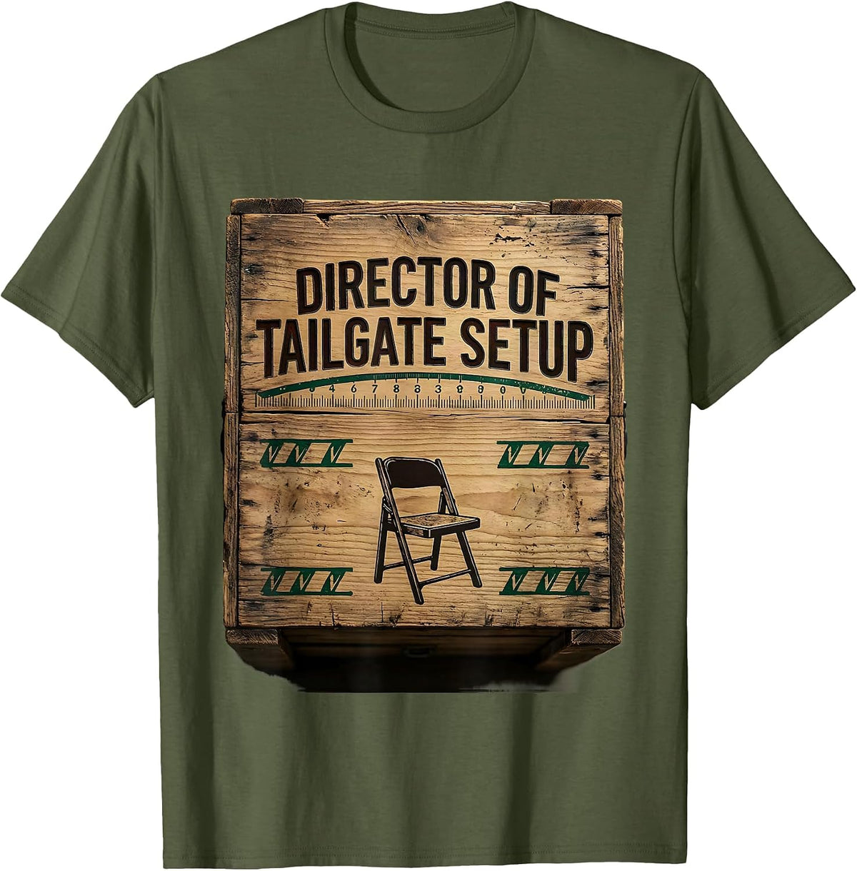 Men's Director Of Tailgate Setup Vintage Marching Band Mom Humor T-Shirt - Olive Green