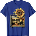 Turn It Up Way More Death Metal Graphic Design T-Shirt - Royal Blue