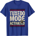 Tuxedo Mode Activated Formal Style Design T-Shirt - Royal Blue